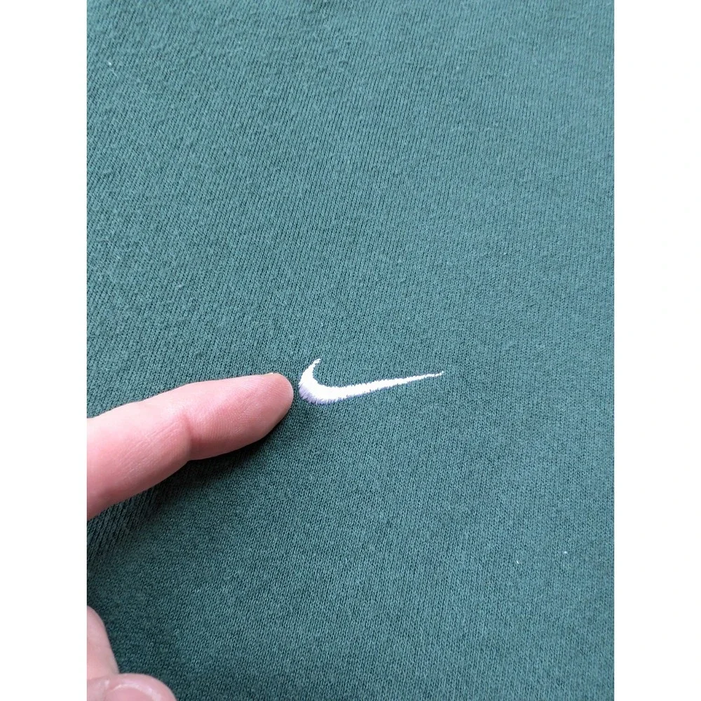 Vintage Nike Sweatshirt Mens XXL Green Single Swoosh‎ Logo Pullover Long Sleeve